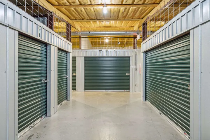 Climate-controlled storage units inside the Temple Hall Hwy building