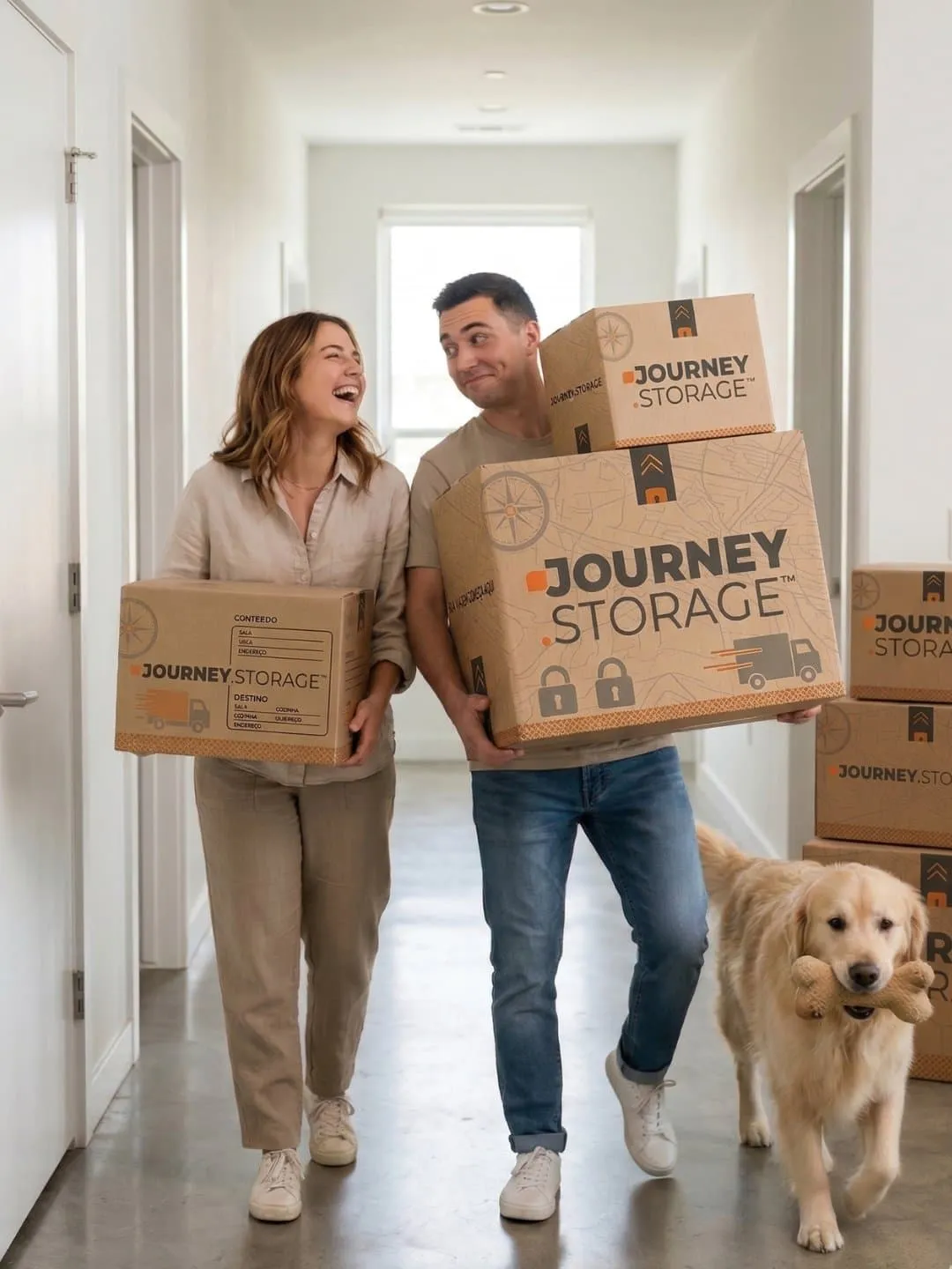 A person packing belongings during a home move
