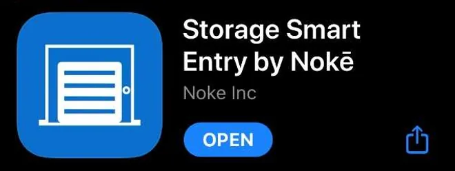 App Store listing for Storage Smart Entry by Nokē, published by Noke Inc
